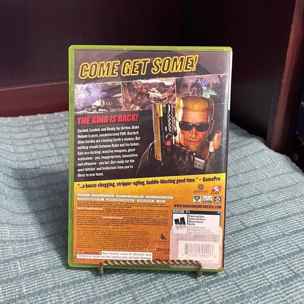 Duke Nukem Forever (XBOX 360) TESTED Complete Case Disc Book Video Game